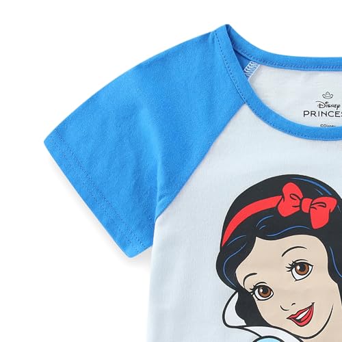 Image of Disney Princess Frozen Minnie Mouse Girls Short Sleeve T-Shirt and French Terry Shorts Set for Toddlers to Big Kids