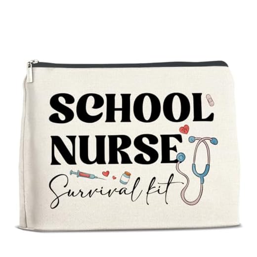 UPNEGE Bolsa de maquiagem feminina para enfermeiras, presentes de estudante de enfermagem, bolsa de cosméticos com zíper, kit de sobrevivência de enfermeira, policromado