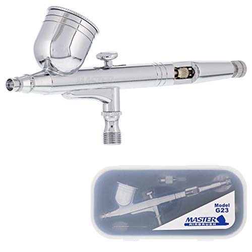 Master Airbrush Model G23 Multi-Purpose Dual-Action Gravity Feed Airbrush Set Kit, 0.3mm Tip