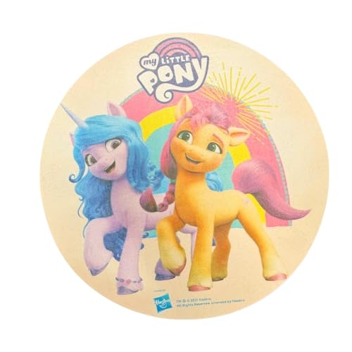 Dekora - Décoration Comestible en Azyme pour Gâteau d'Anniversaire pour Enfant avec la Silhouette Disque Azyme My Little Pony, 20 cm