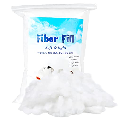 200G Polyester Fill, Premium Polyester Fiberfill, Recycled Polyester Fiber, High Resilience Stuffing Fluff Fiberfill For Pillow Filling, Christmas Dolls Diy, And Home Decors Projects #TOP8