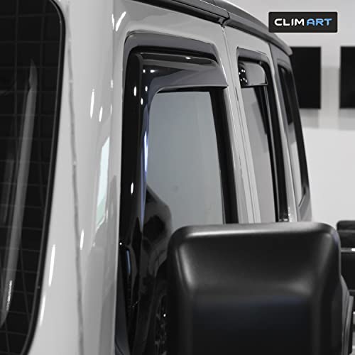 Image of CLIM ART in-Channel Incredibly Durable Rain Guards for Jeep Wrangler JL 2018-2026 /Gladiator 2020-2026, Original Window Deflectors, Vent Window Visors, Vent Deflector, 4 pcs. - 618405