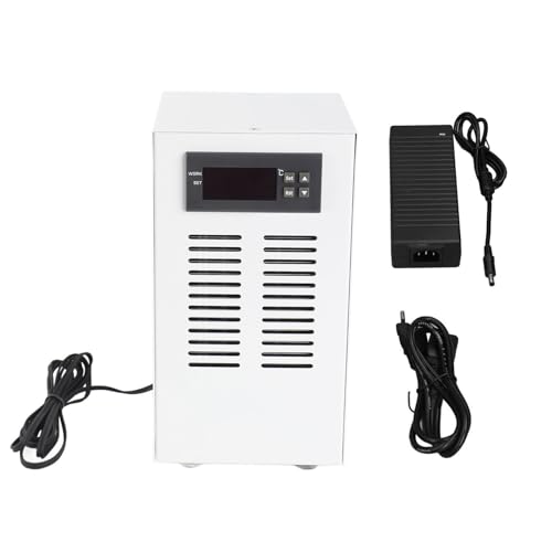 Fafeicy Enfriador de Acuario Enfriador de Agua de 72 W Enfriador de Acuario para Tanque de Peces para Hidropónico Hogar 30-35 DB de Enfriamiento Silencioso de Temperatura Constante,