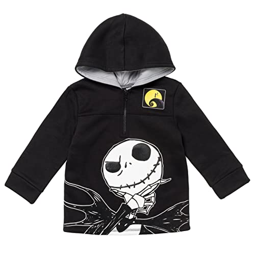 Disney Nightmare Before Christmas Jack Skellington Oogie Boogie Sally Fleece Quarter Zip Hoodie Toddler to Little Kid
