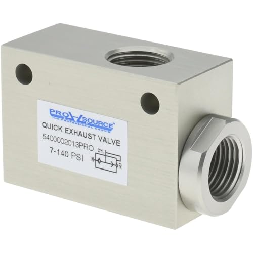 PRO SOURCE Aluminum Body Quick Exhaust Valve: 3/8" NPT Inlet, 3/8" Exhaust, 7 to 140 psi