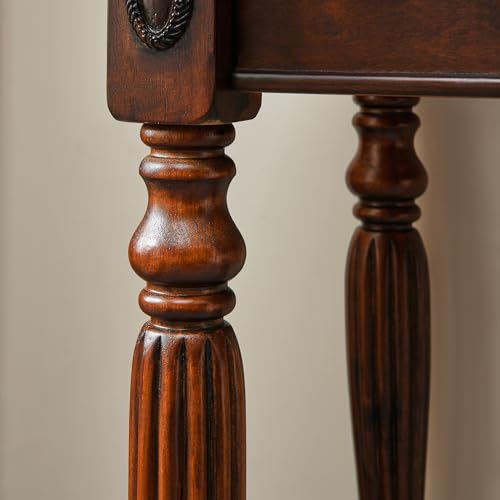 Leemtorig LEESSZ-1533-WD Traditional Solid Wood Writing Desk, Small Secretary Desk With 2 Drawers, Mahogany Desk Cherry Wood Writing Table thumb #9