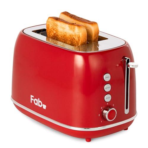 Fab by Kitchen in the box Toaster 2 Slice Extra Wide Slot 7-Level Browning