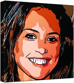 Josie Maran - Pop Art Print (Multicolour) 30 x 30 x 2.5 cm Deep Box Canvas