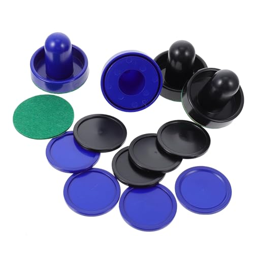 SUPVOX 2Sets Ice Hockey Pucks Pushers Mini Air Hockey Table Accessories with Pushers Balls for Game Rooms Indoor Fun