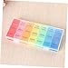 GOOHOCHY 2pcs Portable Pill Organizer Compartments Colorful Medicine Storage Box for Daily Use Compact and Lightweight Design for Travel and Seniors