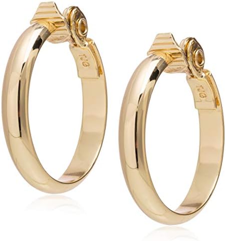 Anne Klein Classics Gold-Tone Wide Hoop Clip-On Earrings