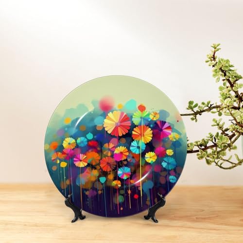 Assiette décorative porcelaine anglaise avec support déco maison - 7