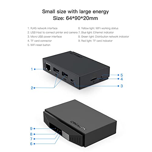 Image of Creality Smart Kit with 8G TF Card by WOL3D Creality WiFi Box & HD Camera|3D Printer WiFi Connectivity Camera Kit|Wireless Printing Real-time Remote Monitoring (2)