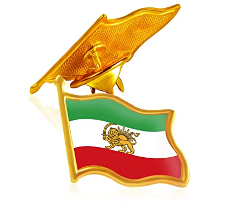 2/12/50/100/Pcs Iran Persia Flag Lapel pins Bulk Metal Persian Iranian Lion Sun and Crown pin Souvenir Series Gifts
