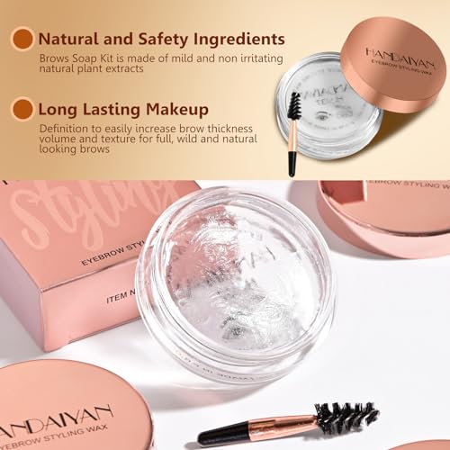 Gel para Cejas Transparente, Fijador Resistente al Agua con Efecto de Laminación y Larga Duración - Jabón en Gel para Maquillaje - imagen 4
