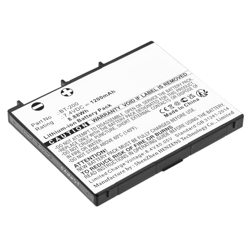 Synergy Digital Printer Battery, Compatible with Brother MW-260A MPrint Portable Printer Printer, (Li-ion, 7.4V, 1200mAh) Ultra High Capacity, Replacement for Brother BT-200 Battery