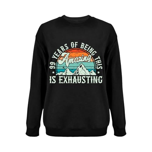 99th Birthday, Being This Amazing Crewneck for Men