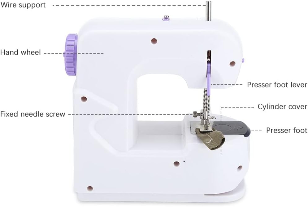 Sewing Machine with Extension Table Foot Pedal Night Light Household Electric Sewing Machine Stitching Machine (Color : As Shown Size : One Size)