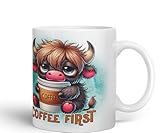 coffee highland park mn Perfecto para los amantes de las vacas de las tierras altas y los entusiastas del café por igual, un maravilloso regalo para cumpleaños, Navidad o golosinas diarias.