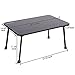 Large Bed Tray Nnewvante Multifunction Laptop Desk Lap Desk Foldable Portable Standing Breakfast Reading Tray Holder for Couch Floor for Adults/Students/Kids Black