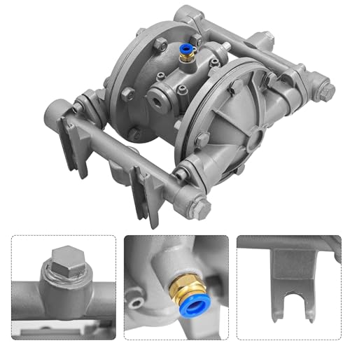 Image of Air Operated Double Diaphragm Pump 1 /2 inch Inlet /Outlet, 16 GPM | Max 115PSI, Pneumatic Waste Oil Transfer Pump 60 LPM,Replace#DP34-001