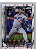 2025 Topps Chrome RayWave Refractor #71 Edgardo Henriquez RC Rookie Card Los Angeles Dodgers Official Baseball Card in Raw (NM or Better) Condition