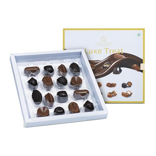 Image of SMOOR Luxe Treat Box of 16 | Assorted Choco Gift Box for Celebration & Gifting