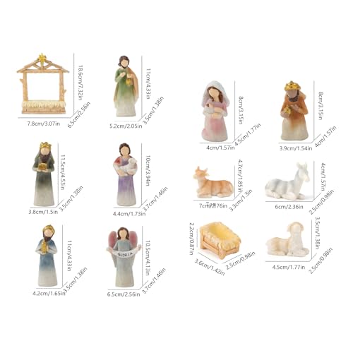 Crèche de Noël avec figurines de Jésus pour table et église