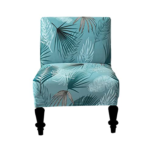 Image of Eco-Ancheng Armless Chair Slipcover Removable Armless Accent Chairs Covers Washable Armless Slipper Chair Slipcover Printed Armless Chair Furniture Protector Covers for Living Dining Room Hotel