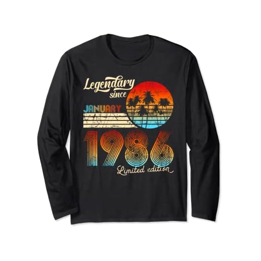 Cumpleaños Legendario Desde Enero De 1986 Regalo. Manga Larga