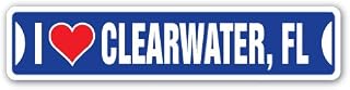I Love Clearwater, Florida Street Sign fl City State us Wall Road décor Gift