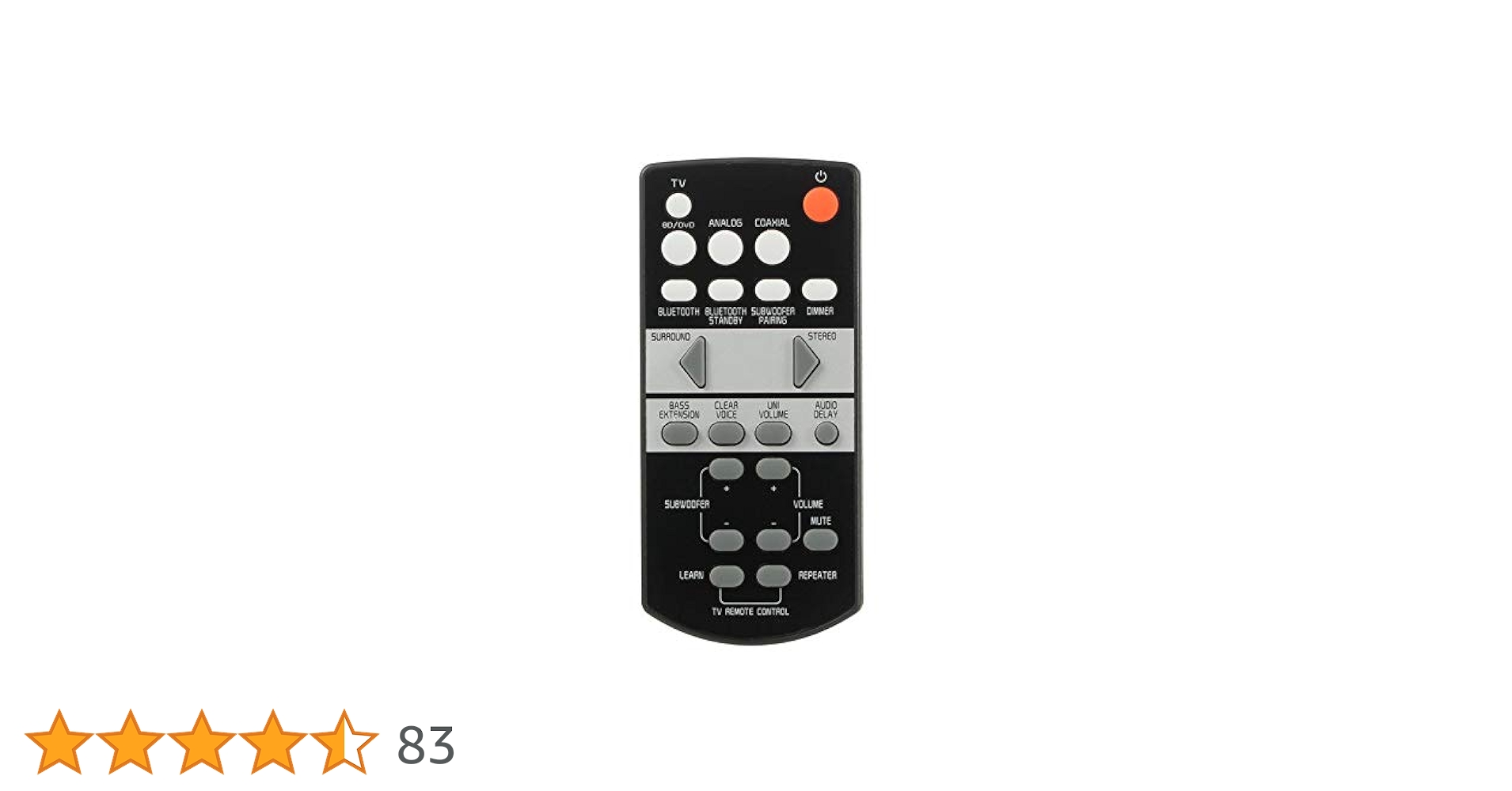 Amazon | リモコン 対応機種: ヤマハ YAS-103 YAS-105 YAS-106