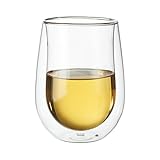 ZWILLING J.A. Henckels Double-Wall Stemless White Wine Glass Set, 10 fl. oz