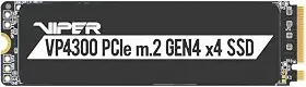 Unidade de estado sólido para jogos Patriot Viper VP4300 1TB M.2 2280 PCIe Gen4 x 4 compatível com PS5, Playstation 5 - VP4300-1TBM28H