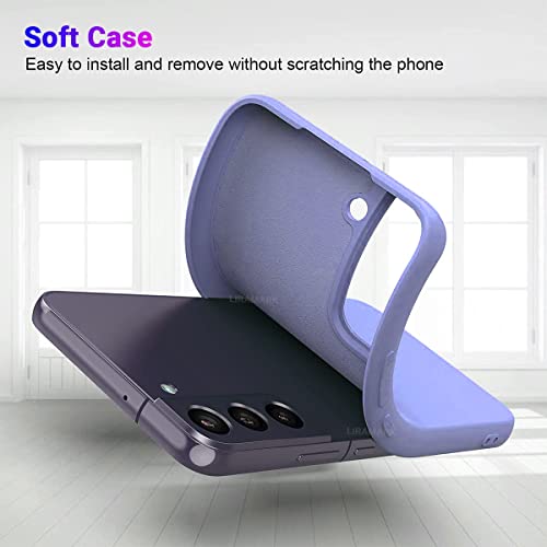Image of LIRAMARK Liquid Silicone Soft Back Cover Case for Samsung Galaxy S22 Plus (Lavender)