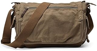 Gootium Canvas Shoulder Bag - Vintage Cross Body Messenger Bag Mens Satchel, Army Green