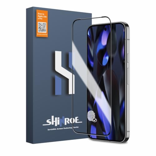 Image of Tempered Glass for Google Pixel 9 | 9 Pro | 10 | 10 Pro (6.3 Inch) Military Grade 9H Screen Guard, Anti-Scratch, Shatterproof, Edge-to-Edge Full Coverage - Black Border