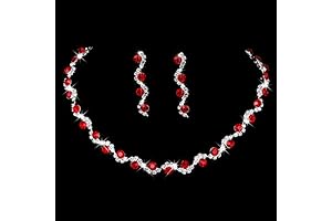 Exquisite Bridal Jewelry Set: Crimson Temptation