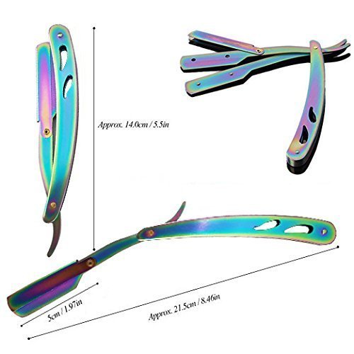 Image of Verbier Salon Shaving Razor For Men /Boys Razor For Body Hair And Golden Razor For Shaving Free 5 Blades Golden 15 Gram Pack Of 1