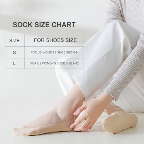 Caudblor Thin No Show Liner Socks Women Ultra Low cut Invisible Non Slip Footies for Flats High Heels Hidden Loafer2