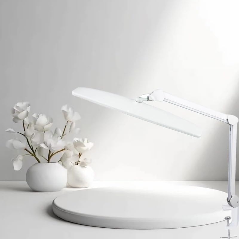 BRAVECOW Daylight Task Lamp LED Desk Lamp Clip Folding Craft Light, Stepless Dimming, 3 Light Modes Eye Protection Desk Lamp Touch Dimmable Eye-Caring Study Reading - Image 4