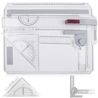 Zeichenbrett A4, DIN Zeichentisch mit Schiebelineal, Multifunktionaler Zeichenplatte Paralleler Bewegung Winkelverstellbarem Messsystem für Office Arbeiten Designer Ingenieure Studenten Studium