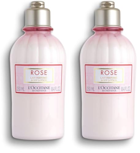 Image of L'Occitane L'Occitane Rose Body Lotion: Moisturizing | Romantic Rose Fragrance | With Shea Butter | Softening | Made in France (Pack of 2)