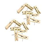 Clips de madera: la cabeza redonda suave proporciona comodidad a los dedos al sujetar cosas, clips de papel con alfiler