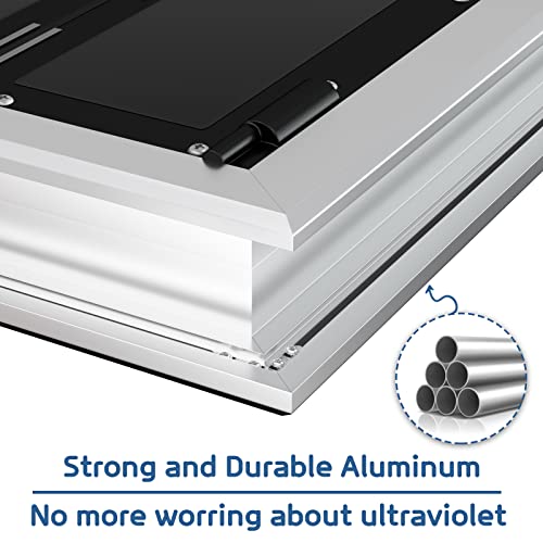 Premium Large Dog Door, Petouch Aluminum Pet Door With Double Panels, Doggie Door With Automatic Closing Magnetic Flaps, Slide-In Panel & 4 Security Locks, Weather Resistant & Durable Use, Large #TOP1