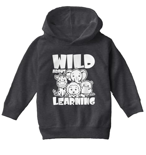 Tcombo Wild About Learning - Animals Pun Toddler/Youth Fleece Hoodie