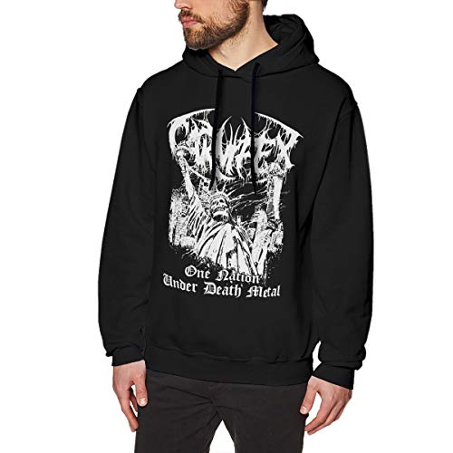 Mens Hoodies Sweater Fashion Long Sleeve Top No Pocket Hoodies Hooded Sweatshirt