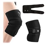 LNGJIN Rodilleras de calentamiento rápido, Almohadilla térmica para rodillas, Rodillera caliente con calor, Rodillera calentada por USB, terapia de calor para aliviar el dolor articular, 3 niveles