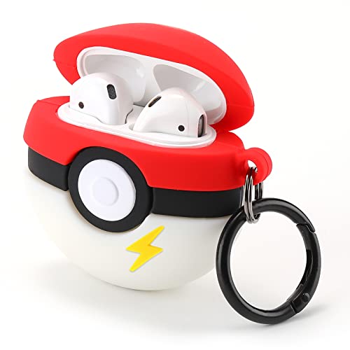 Ejmm For Airpods 2Nd Generation Case, Cute Cartoon Character Airpod Case Cover For Airpods 1St And 2Nd Generation, Unique Design Funny Fun Kawaii 3D Case For Women Men,Red White Elves #TOP6