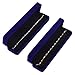 iSuperb Set of 2 Blue Velvet Necklace Chain Bracelet Display Case Storage Jewelry Gift Box 8.7x1.6x2inch